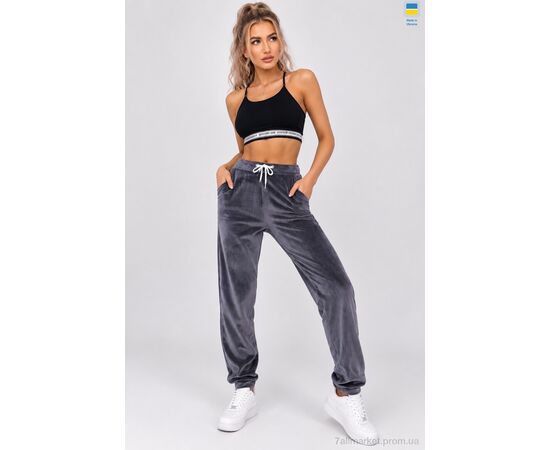 Спортивні штани жіночі Зима 30018 сірий (4 шт. р.сіткаXL-4XL) "Sport style" недорого оптом від прямого постачальника, зображення 2
