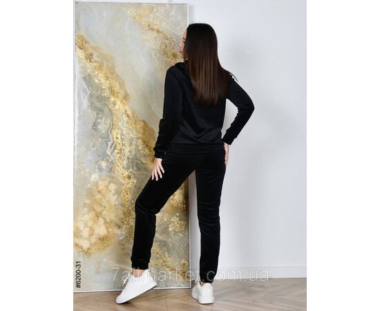 Спортивний костюм жіночий на блискавці велюр норма 44(XS),46(S),48(M),50(L) (4кв) "NOWEMBER", зображення 4