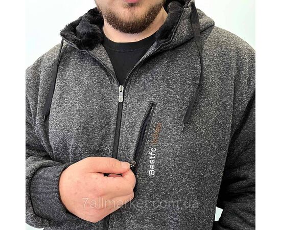 Фотография Кофта мужская молодежная на меху размер XL-5XL"NICOLAS" недорого от прямого поставщика, изображение 2