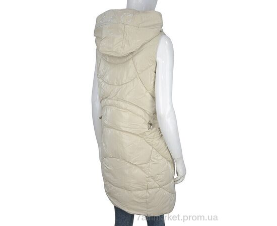 Жилетка жіноча Весна/осінь 2270 beige (4 шт. р.сіткаM-2XL) "Obuvok" недорого оптом від прямого постачальника, зображення 2