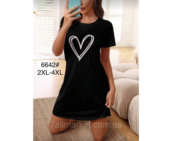 Туніка жіноча молодіжна р-ри 2XL-4XL (3кв) "FLOWER" купити недорого від прямого постачальника, зображення 3