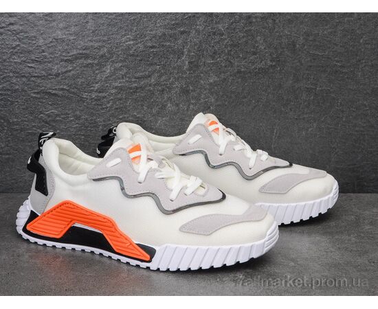 Фотография Кроссовки мужские модные Весна/осень S24(L-1) white-orange (6 пар р.39-44) "Violeta" недорого оптом от прямого поставщика, изображение 2