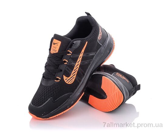 Фотография Кроссовки мужские модные Весна/осень MB03(H262) black-orange (8 пар р.40-44) "Violeta" недорого оптом от прямого поставщика, изображение 2