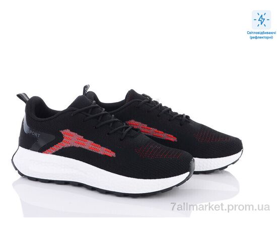 Кросівки жіночі модні Весна/осінь 143-28 black-red (8 пар р.36-41) "Violeta" недорого оптом від прямого постачальника, зображення 2