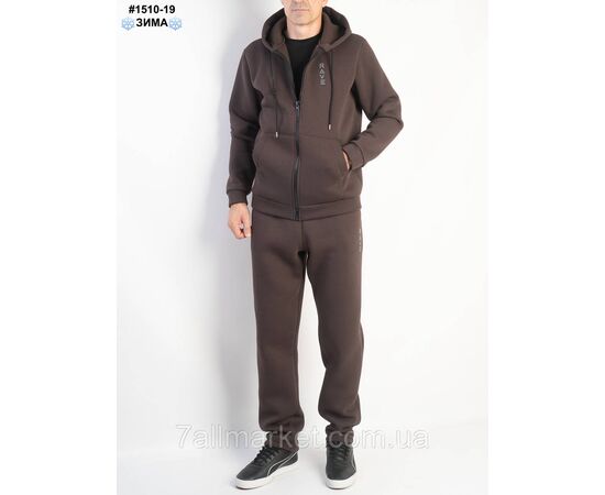 Спортивний костюм чоловічий турецька тринитка на флісі норма 48(M),50(L),52(XL),54(2XL),56(3XL) (4кв "NOWEMBER", зображення 2