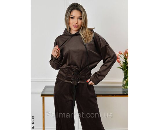 Фотография Спортивний костюм жіночий велюр норма 44(S),46(M),48(L),50(XL) (8цв) "NOWEMBER" недорого от прямого поставщика, изображение 3