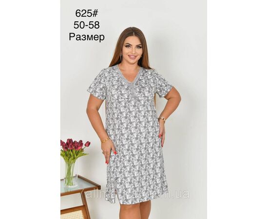 Нічна сорочка жіноча розміри 50-58(2кл)"FLOWER" купити недорого від прямого постачальника, зображення 2