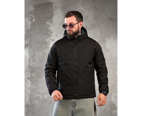 Фотография Куртка мужская Зима BL26-X156 black двостороння (5 шт. р.сетка M-3XL) "3033" недорого оптом от прямого поставщика, изображение 2