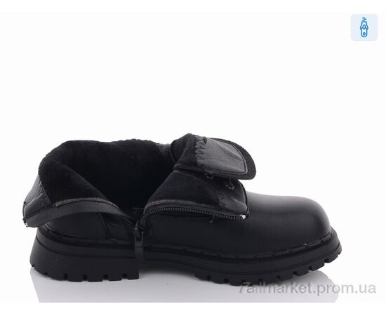 Черевики дитячі зручні Весна/осінь Y104(B21511) black (6 пар р.32-37) "Violeta" недорого оптом від прямого постачальника, зображення 2