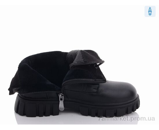 Черевики дитячі зручні Весна/осінь Y100(0580B) black (6 пар р.32-37) "Violeta" недорого оптом від прямого постачальника, зображення 2