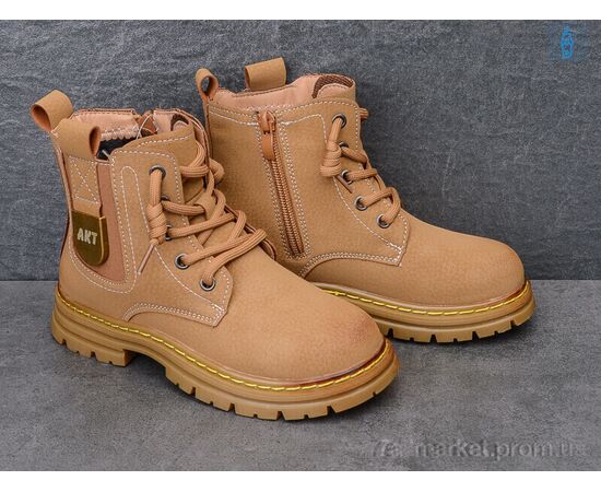 Черевики дитячі зручні Весна/осінь Y163(2117B) camel (6 пар р.32-37) "Violeta" недорого оптом від прямого постачальника, зображення 2