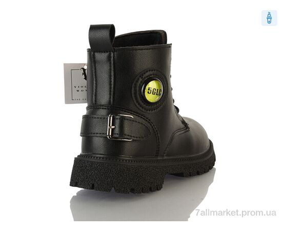 Черевики дитячі зручні Весна/осінь Y94(0447B) black (6 пар р.32-37) "DINO ALBAT" недорого оптом від прямого постачальника, зображення 2