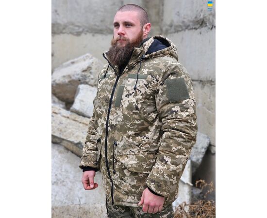 Куртка чоловіча Зима 0030 (рип-стоп) хакі (10 шт. р.сітка44-62) "Military and tourism" недорого оптом від прямого постачальника, зображення 2