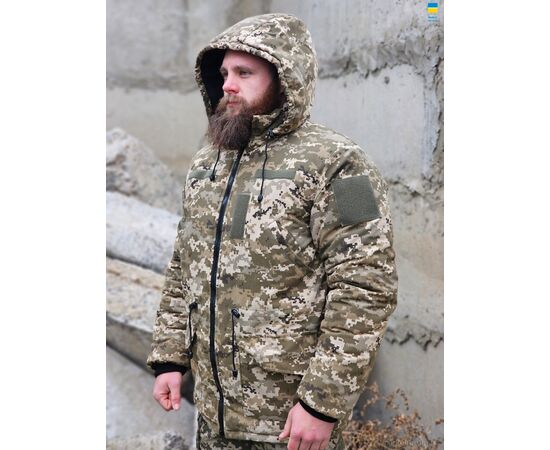 Куртка чоловіча Зима 0030 (рип-стоп) хакі (10 шт. р.сітка44-62) "Military and tourism" недорого оптом від прямого постачальника, зображення 3