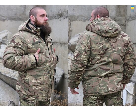 Куртка чоловіча Зима 0031 (рип-стоп) хакі (10 шт. р.сітка44-62) "Military and tourism" недорого оптом від прямого постачальника, зображення 2