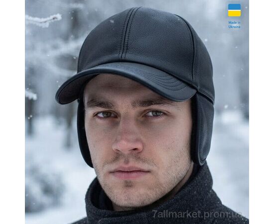 Фотография Кепка для мужчин Зима 1207 black (3 шт. р.сетка M-XL) "Mabi" недорого оптом от прямого поставщика, изображение 2