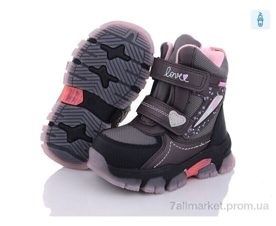 Черевики дитячі зручні Зима T6918-1 (8 пар р.23-28) "Ok Shoes" недорого оптом від прямого постачальника, зображення 2