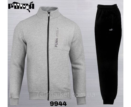 Фотография Спортивный мужской костюм на флисе Пума р-ры 2XL-6XL  (3цв) "REMAIN"  недорого от прямого поставщика, изображение 3