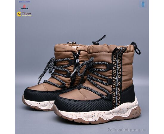 Фотография Дутики детские утепленные зима AB0136 brown (8 пар р.23-28) "Clibee-Doremi" недорого оптом от прямого поставщика, изображение 2