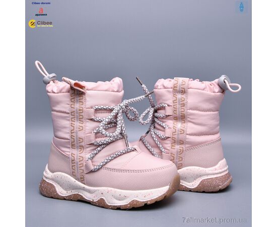 Фотография Дутики детские утепленные зима AB0136 pink (8 пар р.23-28) "Clibee-Doremi" недорого оптом от прямого поставщика, изображение 2