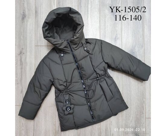 Куртка дитяча Зима YK1505-2 хакі (5 шт. р.сітка116-140) "Kids-modnik" недорого оптом від прямого постачальника, зображення 2