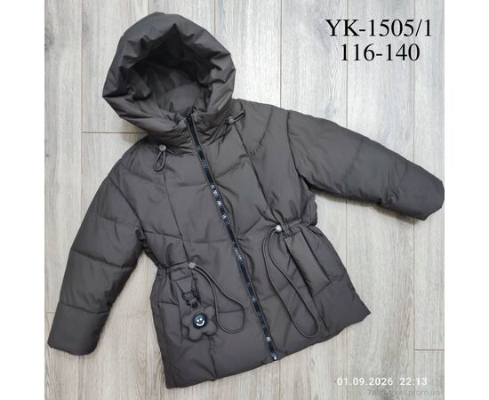 Фотография Куртка детская Зима YK1505-1 коричневий (5 шт. р.сетка 116-140) "Kids-modnik" недорого оптом от прямого поставщика, изображение 2