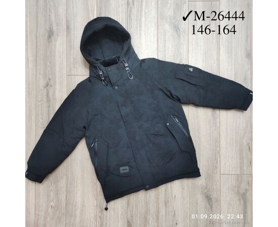 Куртка дитяча Зима M26444 чорний (4 шт. р.сітка146-164) "Kids-modnik" недорого оптом від прямого постачальника, зображення 2