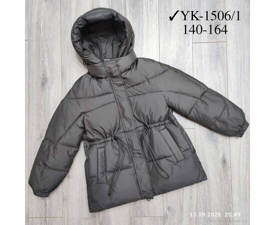 Фотография Куртка детская Зима YK1506-1 коричневий (5 шт. р.сетка 140-164) "Kids-modnik" недорого оптом от прямого поставщика, изображение 2