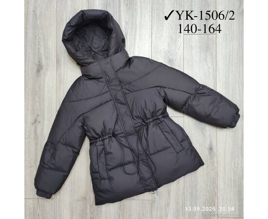 Куртка дитяча Зима YK1506-2 чорний шоколад (5 шт. р.сітка140-164) "Kids-modnik" недорого оптом від прямого постачальника, зображення 2