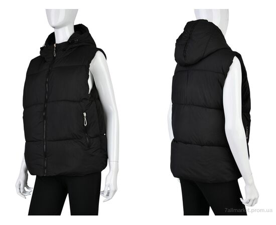 Фотография Жилетка женская Весна/осень 4603-28238 black (5 шт. р.сетка S-2XL) "Мир" недорого оптом от прямого поставщика, изображение 3