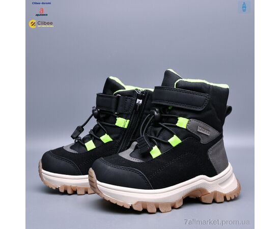 Фотография Ботинки детские удобные зима AB3620 black-green (8 пар р.23-28) "Clibee-Doremi" недорого оптом от прямого поставщика, изображение 2