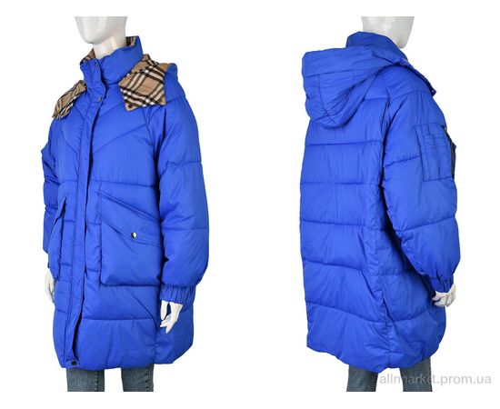 Куртка жіноча Зима 612A (12060) blue (4 шт. р.сіткаL-3XL) "Obuvok" недорого оптом від прямого постачальника, зображення 3