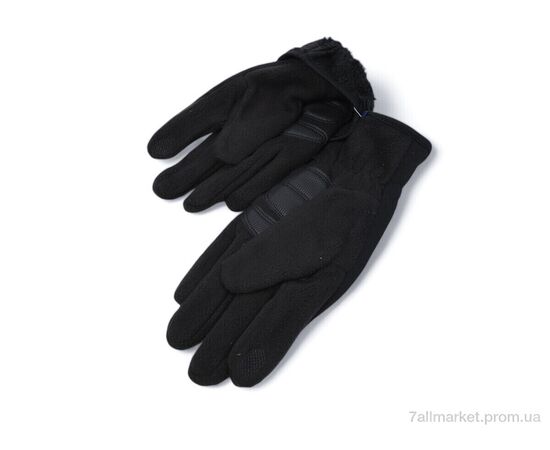 Чоловічі рукавиці Зима 2404-1 хутро black (12 шт. р.сітка11-13) "KUINH" недорого оптом від прямого постачальника, зображення 2