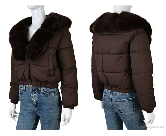 Фотография Куртка женская Зима 0156 brown (4 шт. р.сетка M-2XL) "Swit_odigu" недорого оптом от прямого поставщика, изображение 3